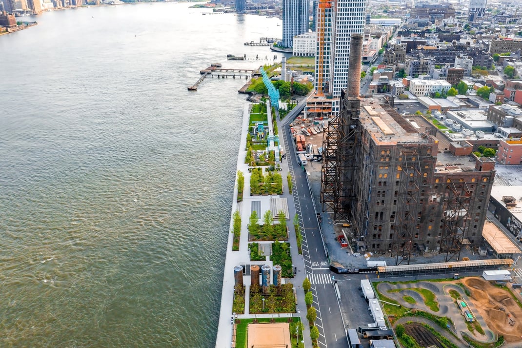 Domino Park in Brooklyn, Williamsburg